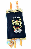 Amazing Judaica Jewis Sefer Torah Scroll Book Bible Hebrew&Velvet cover israel