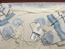 100% Wool Tallit Prayer Shawl in Light blue silver Stripes Size 24" L X 72" W