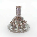 Wine Fountain Kiddush & 8 Goblets Silver plate Judaica