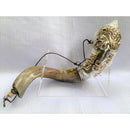 Amaizing silver ram shofar 16"-17" Messianic Lion of Judah Anointing oil Rare