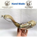 Amaizing silver ram shofar 16"-17" Messianic Lion of Judah Anointing oil Rare