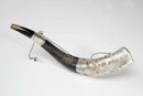 SALE Messianic Oil 16-18" Anointing Silver Kudu  Shofar MENORA&STAR OF DAVID