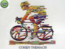 David Gerstein Modern Art CHAMPION Bicycle Racer Metal Sculpture bike Pop Art
