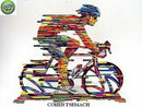 David Gerstein Modern Art CHAMPION Bicycle Racer Metal Sculpture bike Pop Art