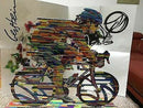 David Gerstein Modern Art CHAMPION Bicycle Racer Metal Sculpture bike Pop Art