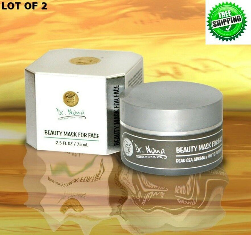 X2 Dr.Nona-Beauty Facial Mask- Dead Sea Mud Minerals Deep Cleansing Bio-Organic