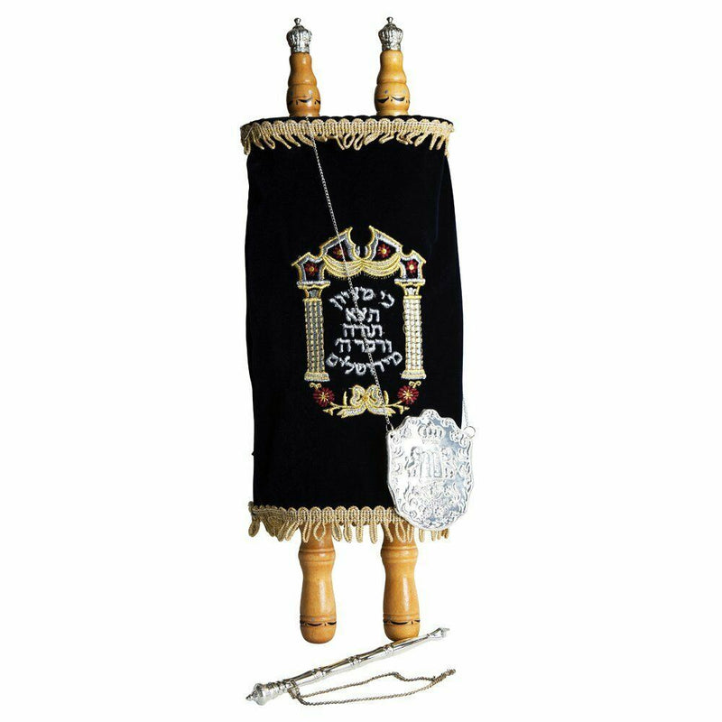 judaica Glorious big SEFER TORAH Scroll Book Hebrew Bible&YAD POINTER 23" /58cm