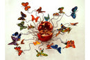 David Gerstein Art Butterflies Forever Metal Fruit Bowl / Metal Wall Sculpture