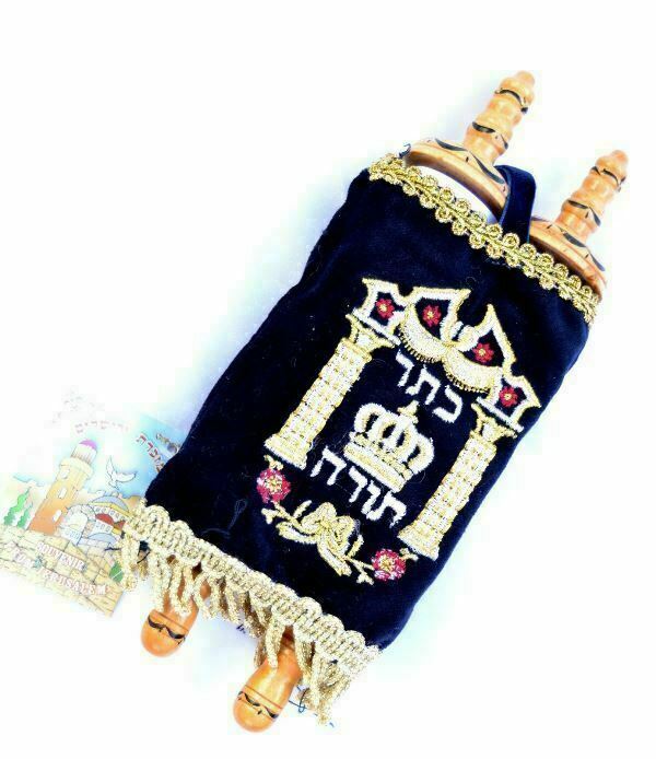 Small Hebrew Sefer Torah Scroll Book Jewish Israel Holy Bible Pentateuch,Judaica