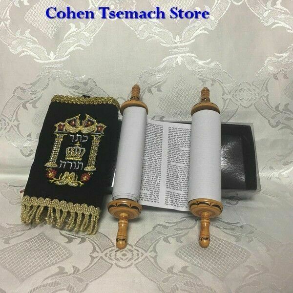 Small Hebrew Sefer Torah Scroll Book Jewish Israel Holy Bible Pentateuch,Judaica