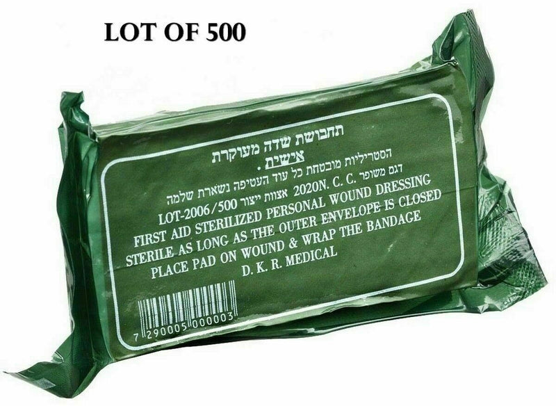 lot of 500 Israeli Army Bandage Field Dressing Emergency IDF IFAK EMT Trauma