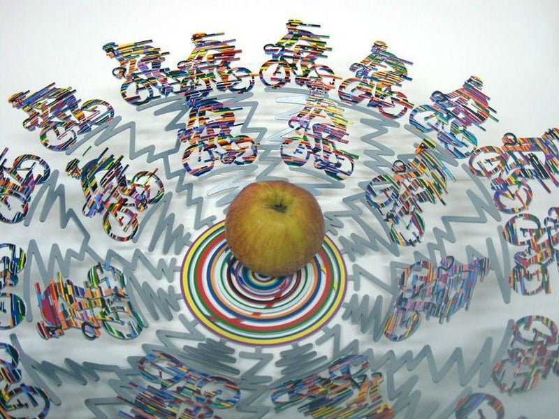 Cyclists Bowl Wall Metal Sculpture LARGE David Gerstein MODERN ART