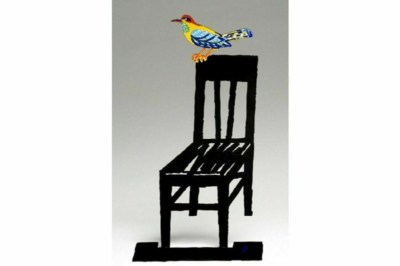 Empty Chair bird on a chair Metal Modern Sculpture David Gerstein MODERN ART