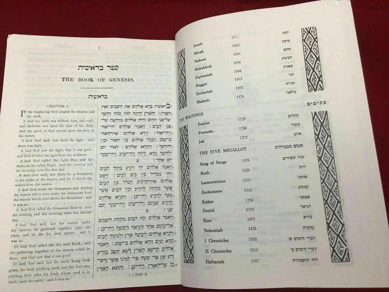 Hebrew-English Holy Bible Book  Torah Testament Tanach for Shabbat NEW