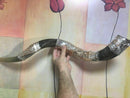 shofar kudu amazing silver - plated 34"-36" yemenite horn ark of the covenant