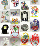 Butterflies Hanukkah Menorah by David Gerstein - Israeli Art & Gifts