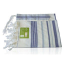 100% Kosher Wool Tallit Prayer Shawl Bareket Tallit with Blue & Silver Stripes