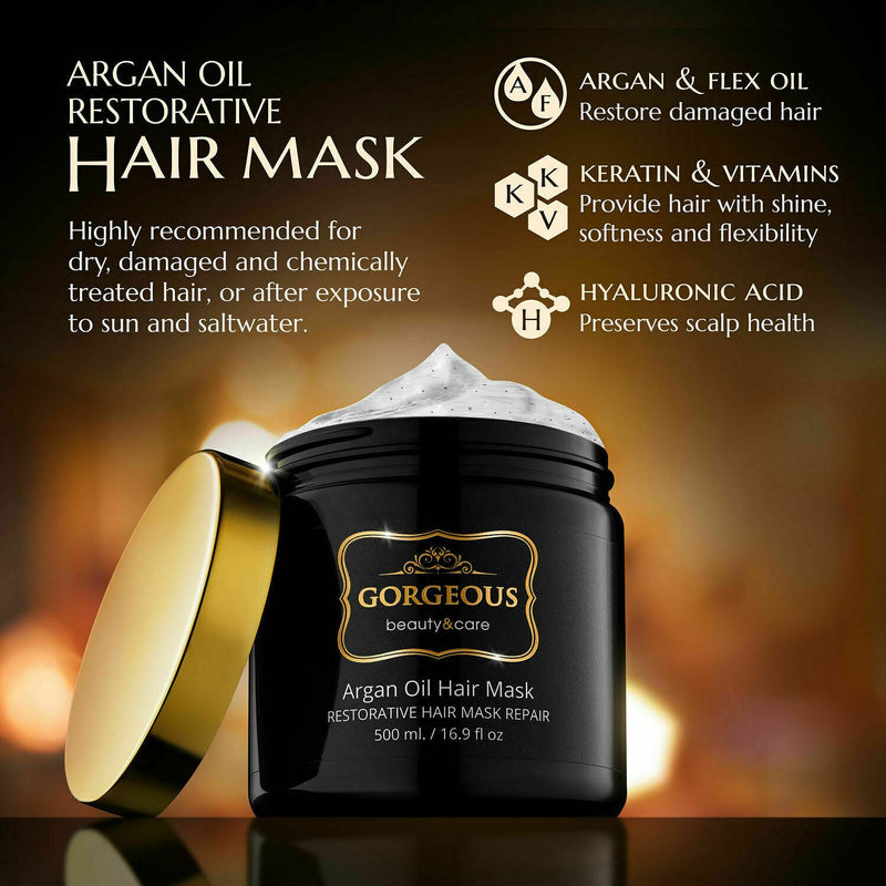 Gorgeous !  Argan Oil Hair Mask RESTORATIVE HAIR MASK REPAIR