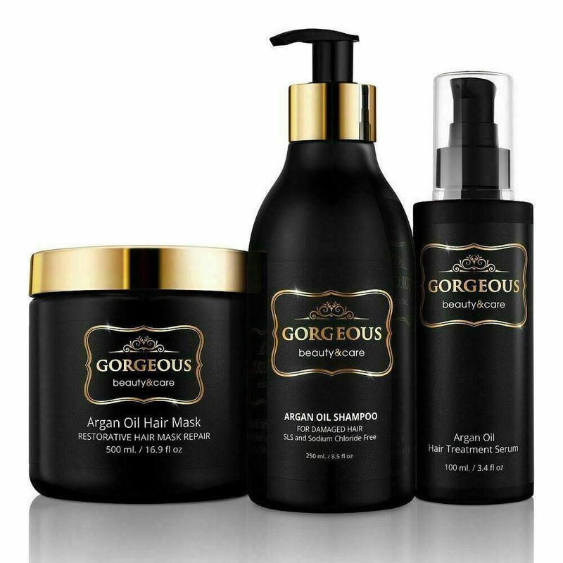 Gorgeous Argan Oil Shampoo Gold Label NEW IMPROVED PUMP