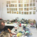 HAMSA For Luck And Bless Hand made Ceramic Wall Plaque 24k Gold Decoration