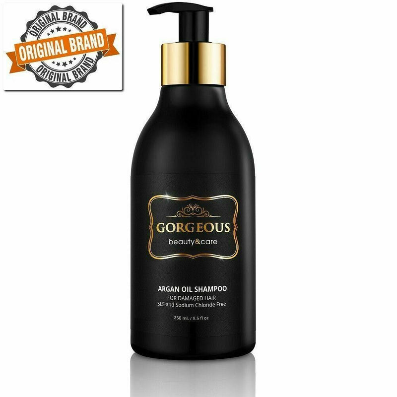 Shampoo premium all'olio di argan con shampoo cheratina-solfato sicuro...