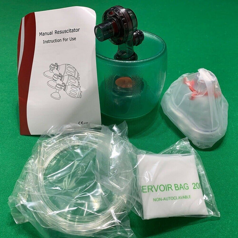 Medical PVC 100% Latex-Free Bag Valve CPR Manual Resuscitator adult