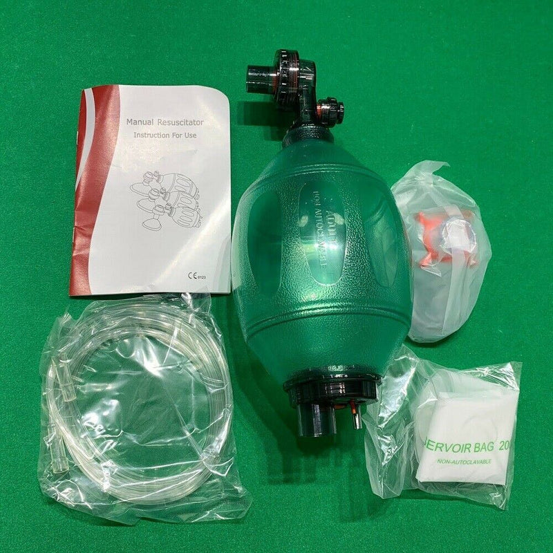 Medical PVC 100% Latex-Free Bag Valve CPR Manual Resuscitator adult
