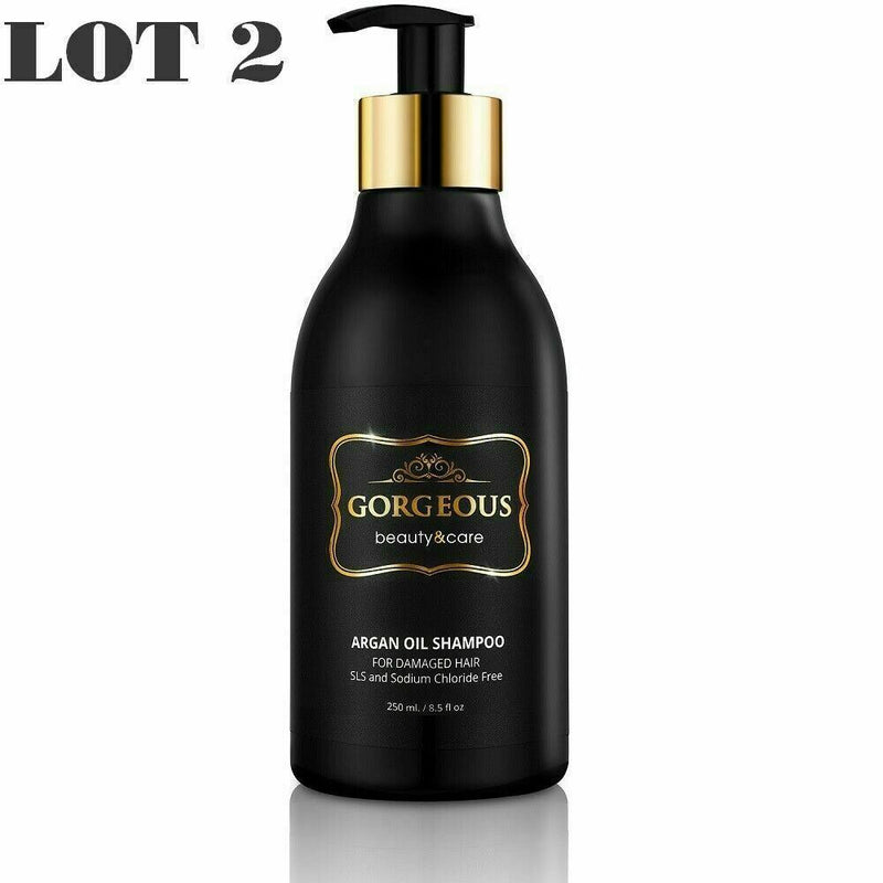 LOT 2 Moroccan Argan Oil Shampoo 8.5 Oz sls Free .Volumizing & Moisturizing