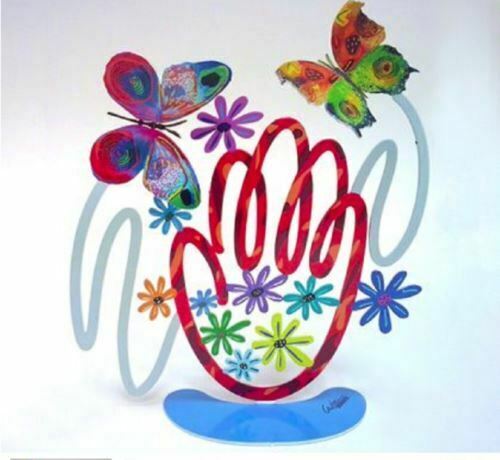 David Gerstein Art Hamsa flowers & butterflies Metal Sculpture