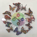 David Gerstein Spring Time Clock butterflies wall Clocks Laser Sublimation Print