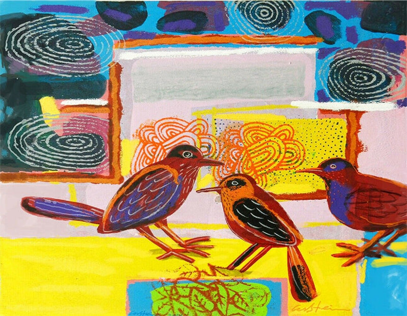 David Gerstein Works on Canvas BIRDS 3 Digital Print - Limited edition