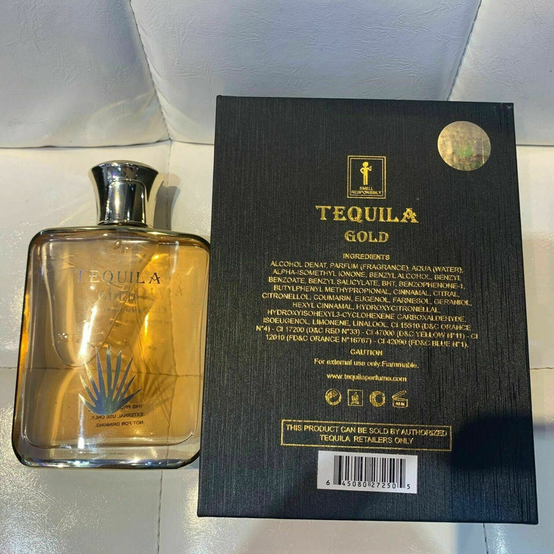 TEQUILA GOLD POUR HOMME Eau De Parfum 3.3 Fl.oz 100ml Spray BRAND NEW IN THE BOX