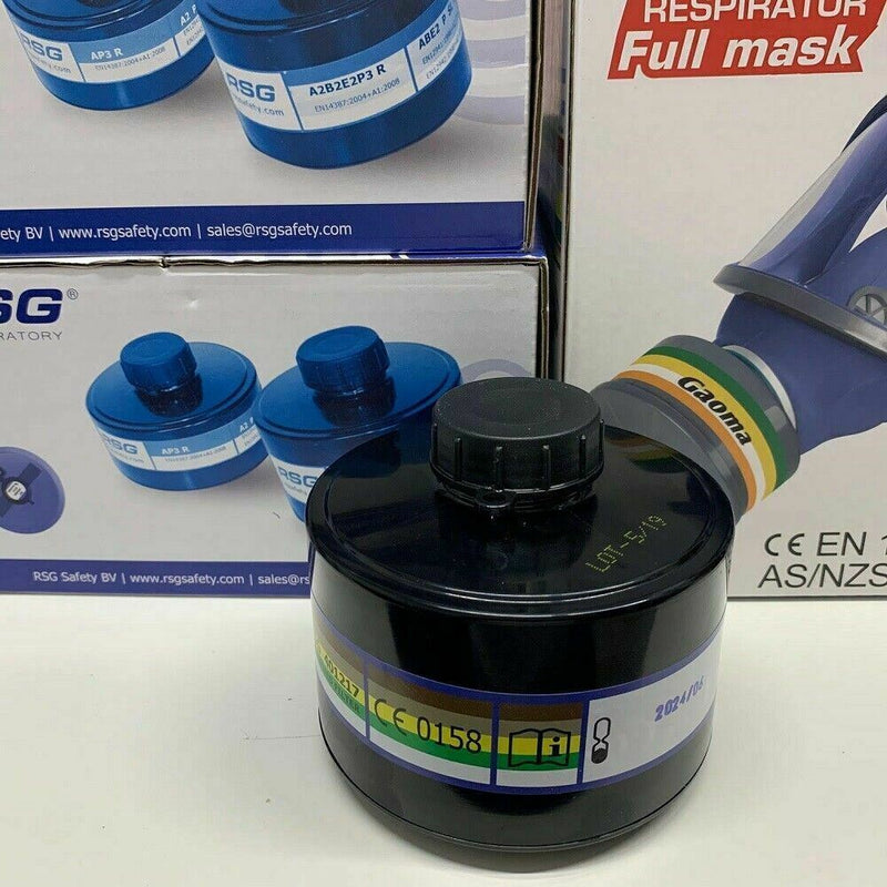 Gas mask GP-5 standard charcoal filter canister 40mm thread. New