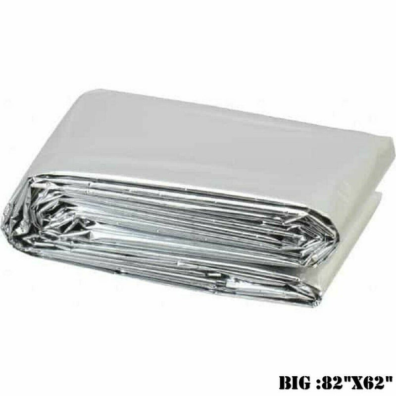 10 PACK • Emergency Solar Blanket Survival Safety Insulating Mylar Thermal Heat