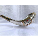 12 Tribes silver plated rams' ram horn shofar kosher 14"-15" + free stand
