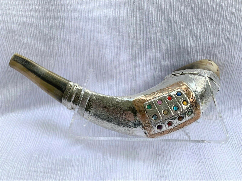 Twelve Tribes Choshen Breastplate Sterling Silver Ram's Horn Shofar stand