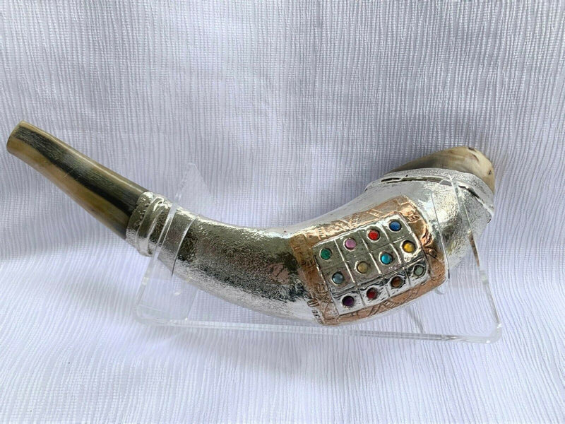 Twelve Tribes Choshen Breastplate Sterling Silver Ram's Horn Shofar stand