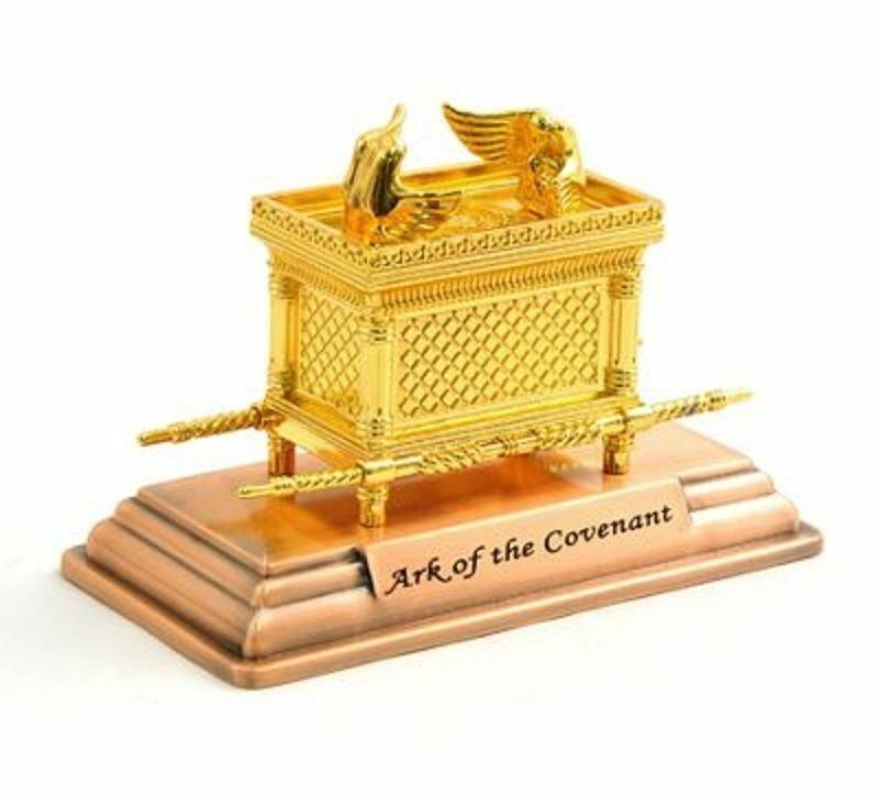 Gold Ark of the Covenant & Testimony on Copper Base Large Size Replica