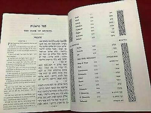 Livre de la Bible hebreu-anglais Testament de la Torah Tanach pour le Shabbat