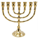 Brass Copper Classic Design 7 Inch Israel Menorah Candle Holder Judaica Gift