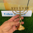 Brass copper Grafted in Messianic vintage 6" Menorah candle holder Holyland Gift