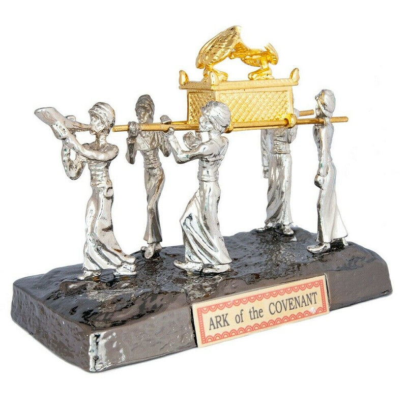 Ark of the covenant with carriers Jewish Testimony Israel Judaica Silver Tone