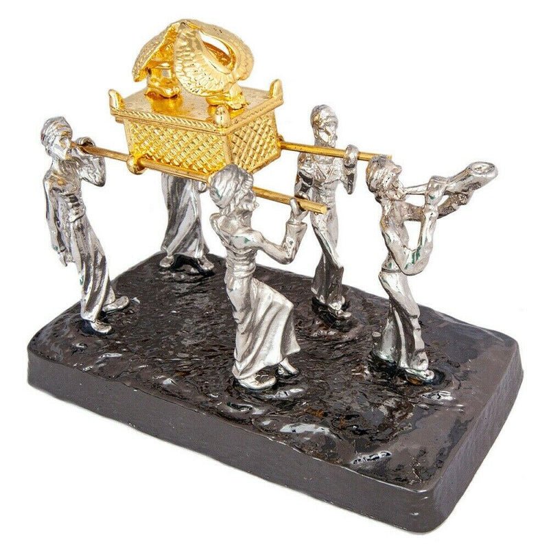 Ark of the covenant with carriers Jewish Testimony Israel Judaica Silver Tone