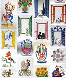 David Gerstein Art Window & Cat Metal Modern Sculpture