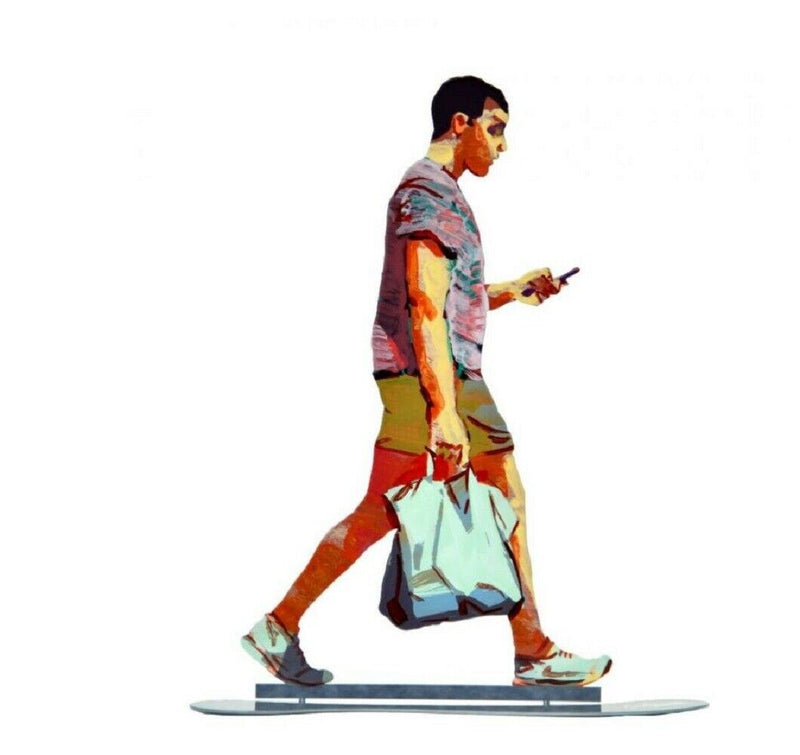 Walking in Tel Aviv Created by David Gerstein Modern Pop Art - Apple Man Urban