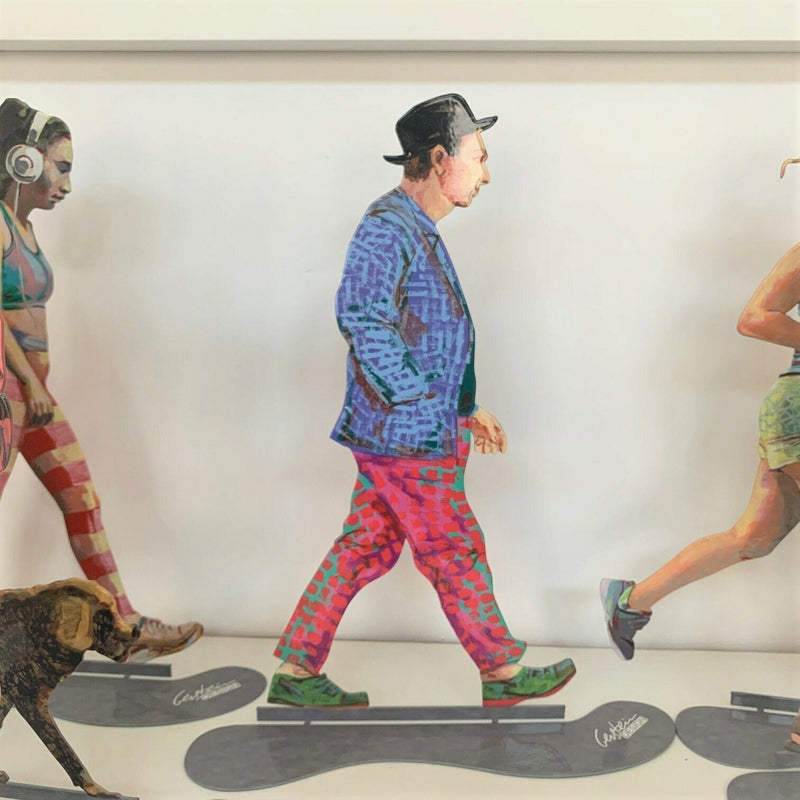 Walking in Tel Aviv Created by David Gerstein Modern Art- Bohemian Walker Urban