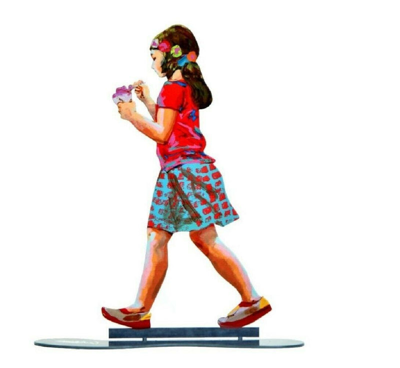 Walking in Tel Aviv Creation By David Gerstein Modern Pop Art Ice Cream Girl