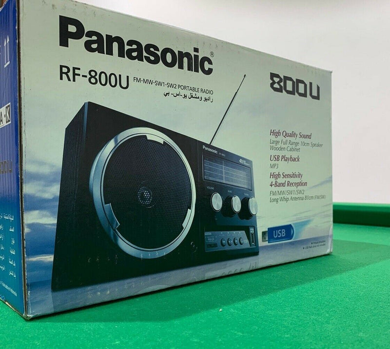 Radio Panasonic RF-800UEE1-K Consumer Electronics Portable Audio Video  Retro FM SW MW USB Music
