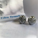 Jerusalem Candle Holders Candlesticks Silver and Gold Plated Sabbath 3.1 inch