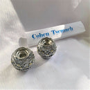 Jerusalem Candle Holders Candlesticks Silver and Gold Plated Sabbath 3.1 inch